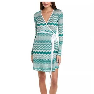M Missoni Chevron Pattern Wrap Dress NWT sz Large